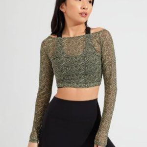 buffbunny Women's Cairo Crop Top in Olive Snake Print Size M NWT